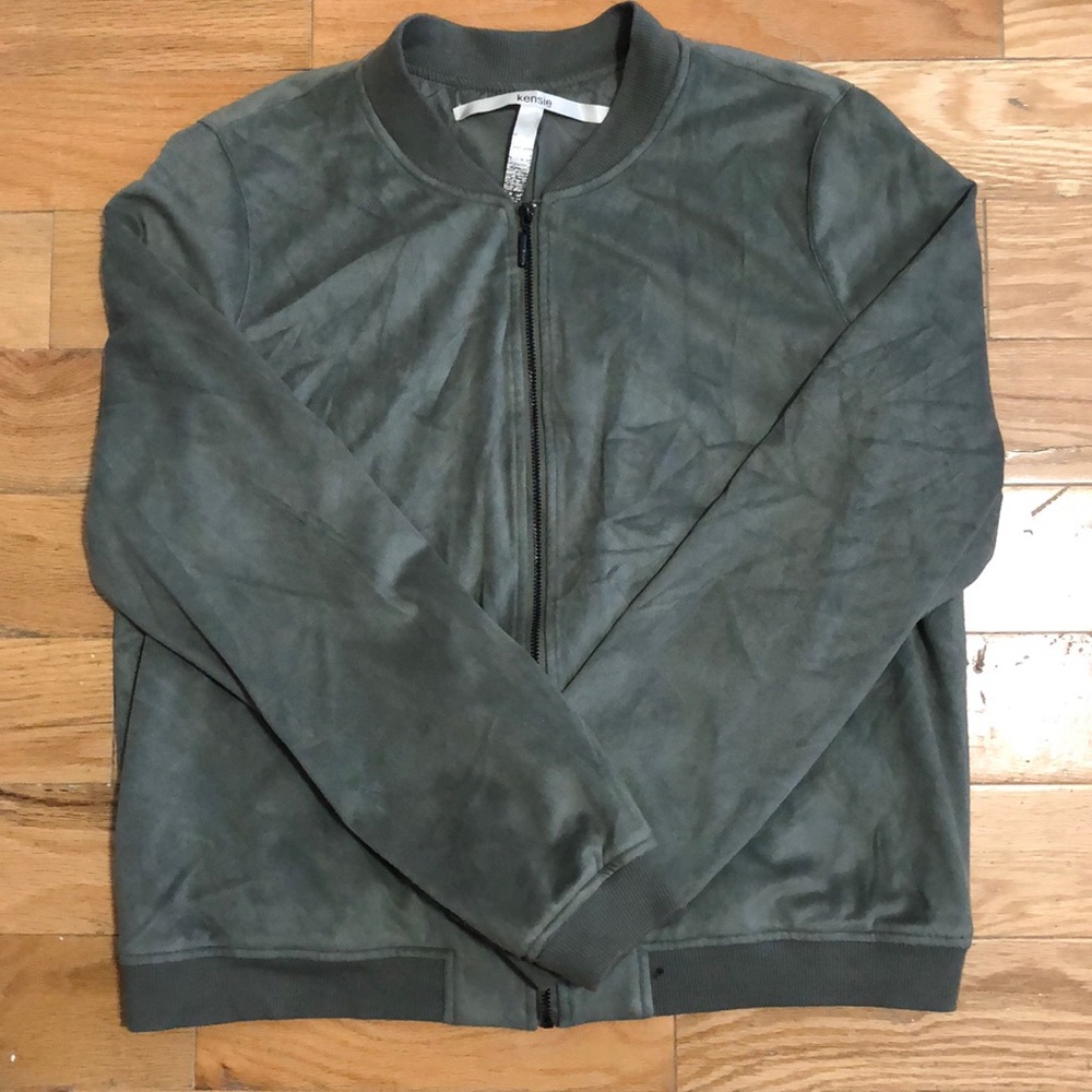 Faux Suede bomber jack- size M